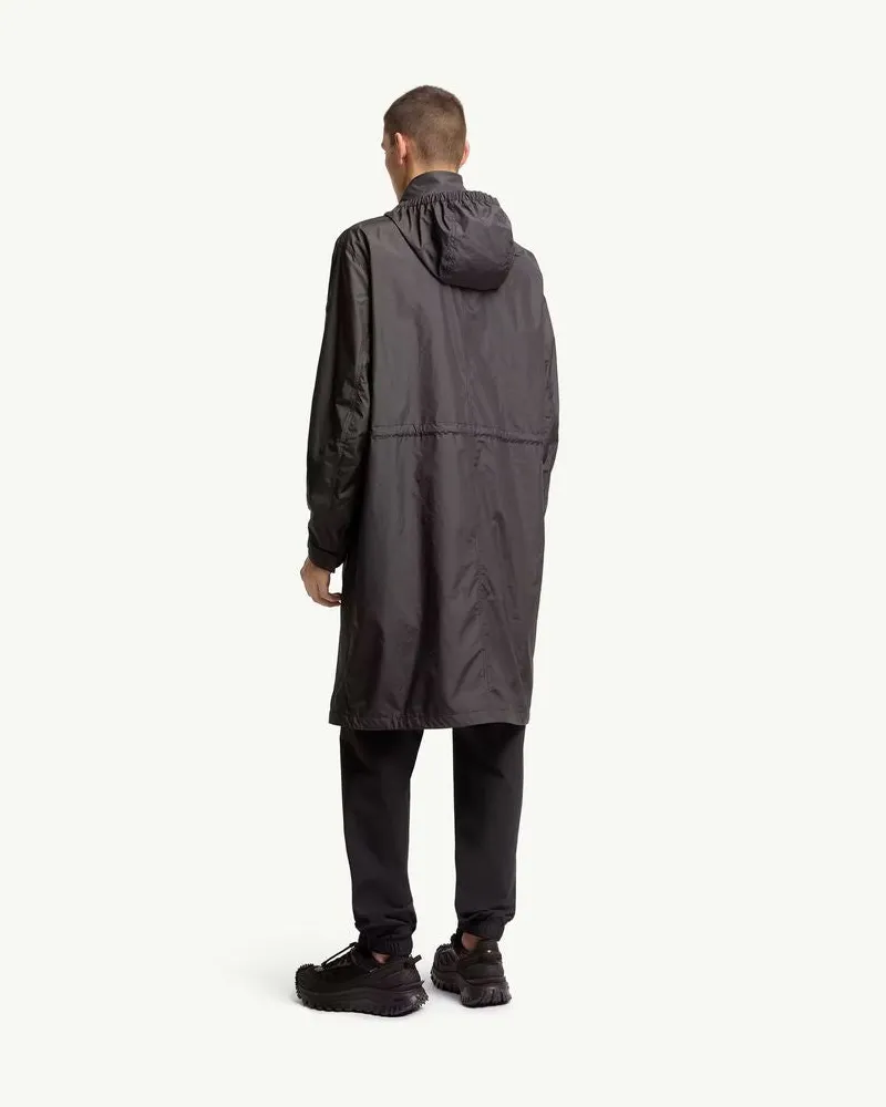 Moncler Lightweight Technical Nylon Raincoat — Black Black