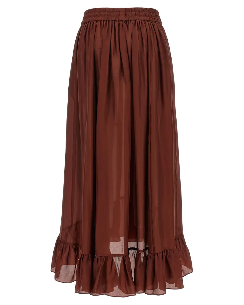 Zimmermann Women's Bordeaux Silk Mini Skirt Bordeaux