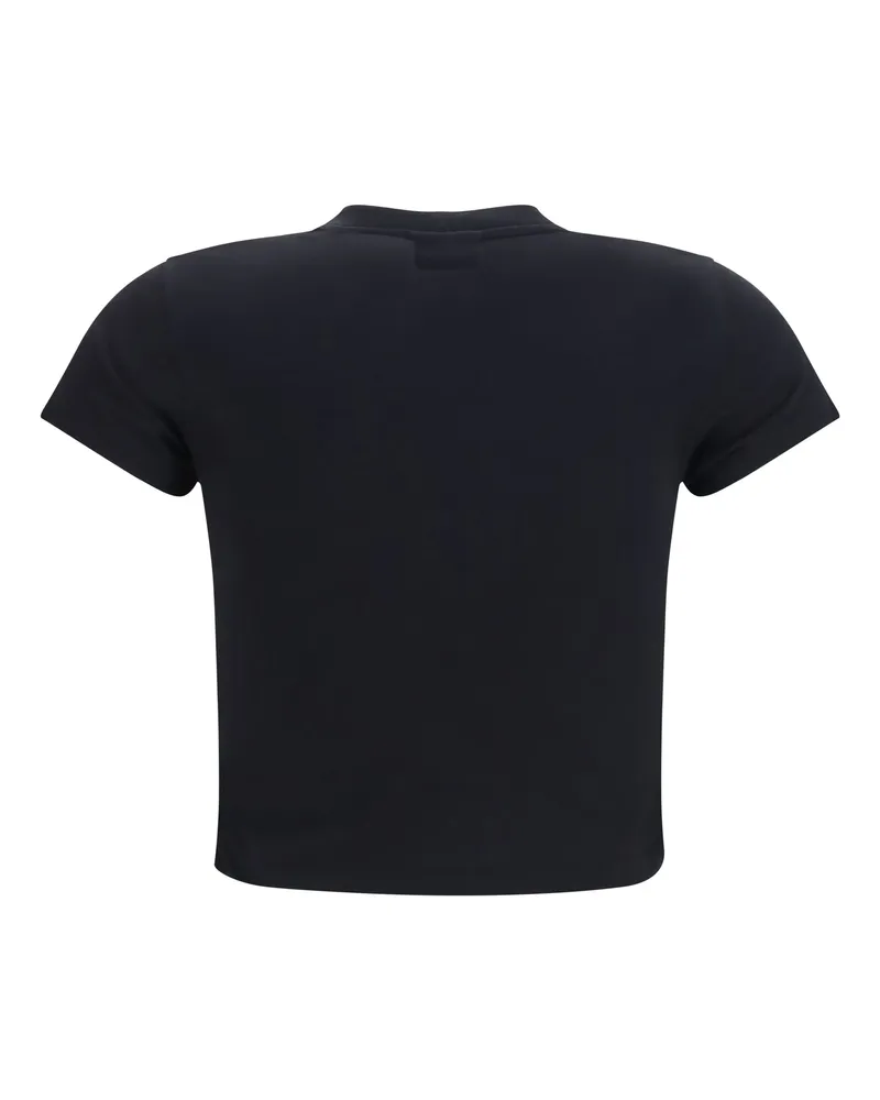 Gucci Women's Cotton Jersey T-Shirt With Devoré Detail Black Cotton; Polyester T-Shirts And Polos Black