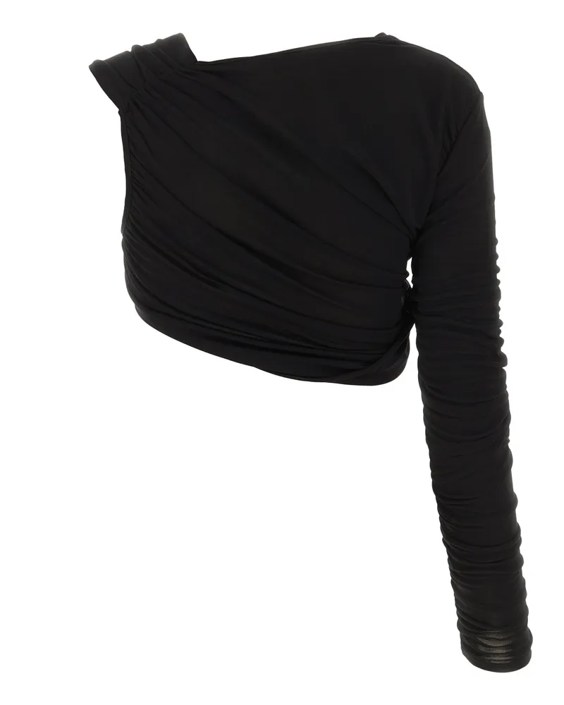 ADAMO Black Viscose Maglie Sweater Black