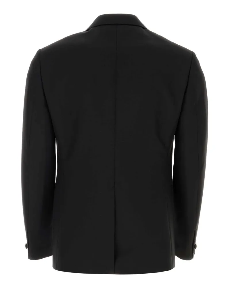 Versace Men's Black Wool Blend Blazer Giacche E Gilet Jacket Black