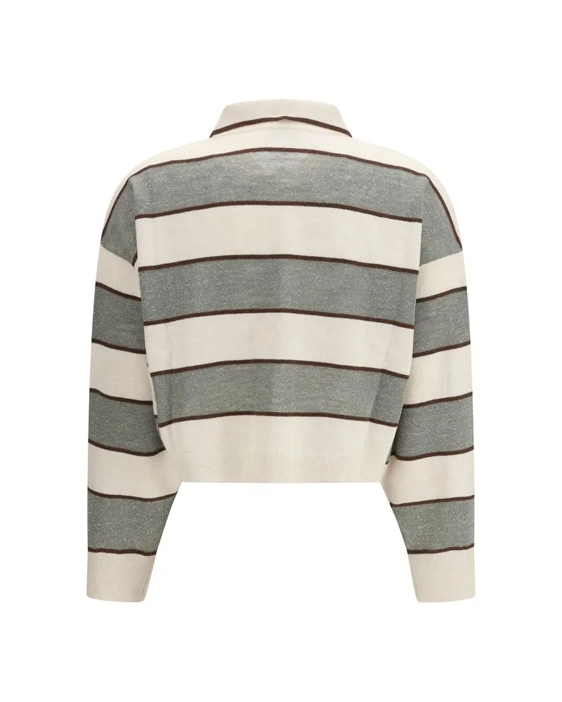 Brunello Cucinelli Women Multicolor Wool Oves Aries T-Shirt Multicolor