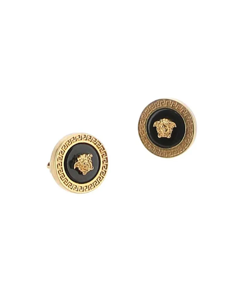 Versace Metal Earrings — Black Black