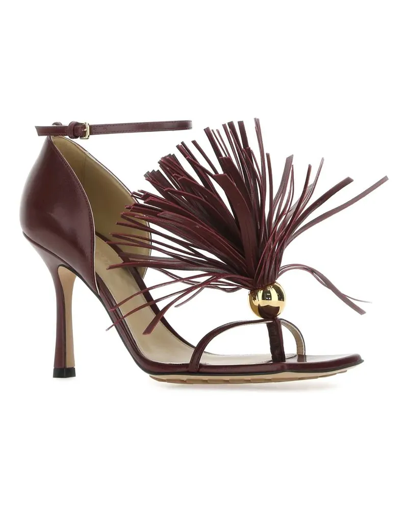 Bottega Veneta Women's Heel Sandal Burgundy Lamb Burgundy