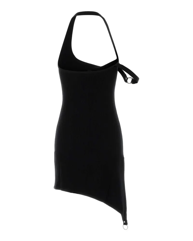 Courrèges Women Black Viscose Blend Dress Exterior: Nylon Abiti Black