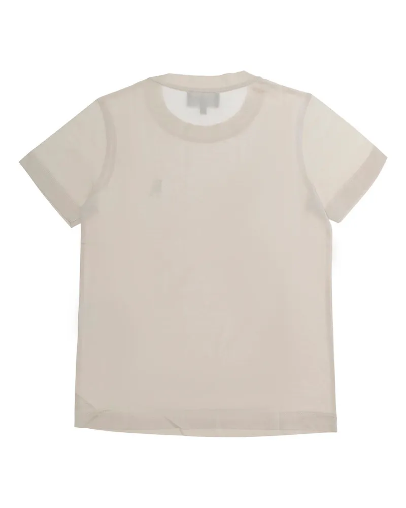 Emporio Armani Logo-Embroidered Cotton T-Shirt — White White