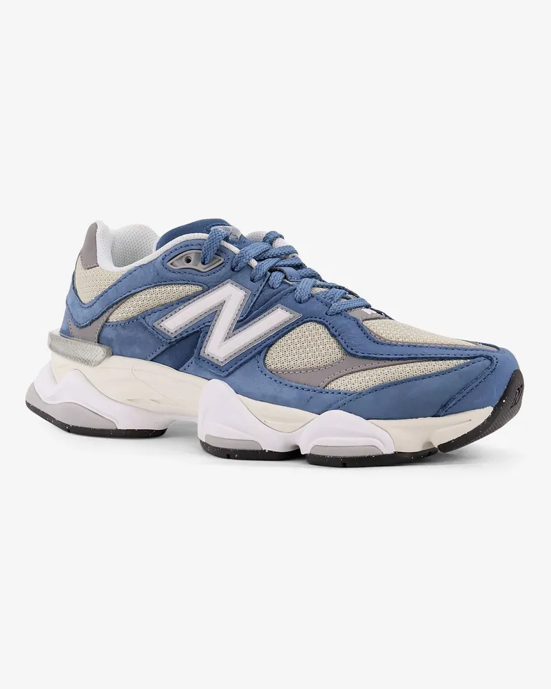 New Balance Men's Sneakers 9060 Mesh Suede Blue Polyester Trainers Blue