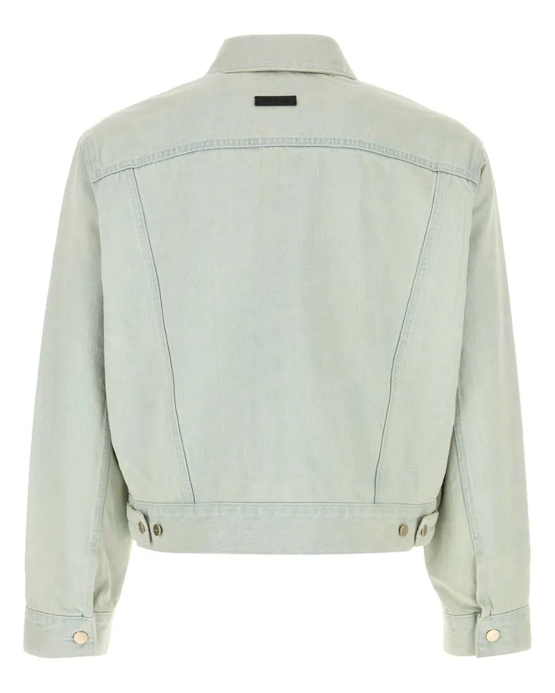 Fear of God Men's Denim Jacket Bleachwash Exterior: Cotton Giubbini Beige