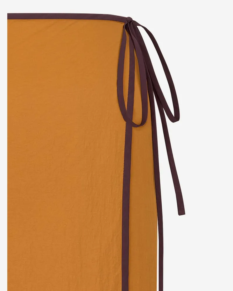 Saint Laurent Women's Pencil Skirt Nylon Orange