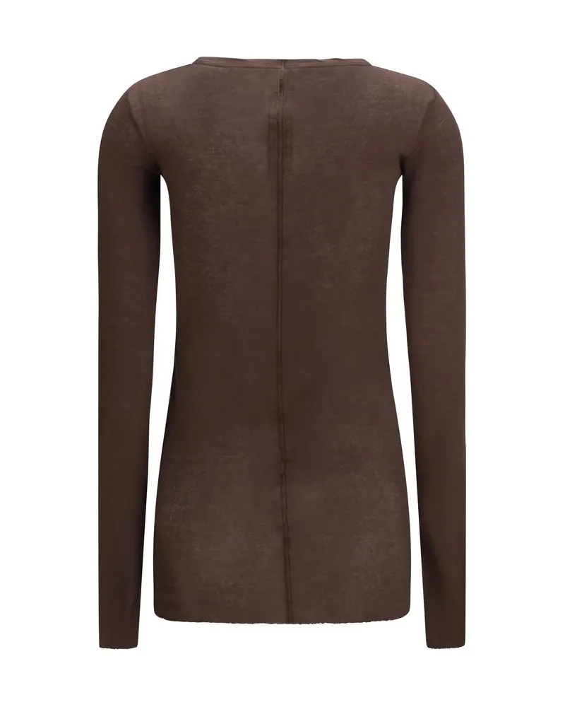 Rick Owens Women's Brown Cotton Sportswear Clothing Brown