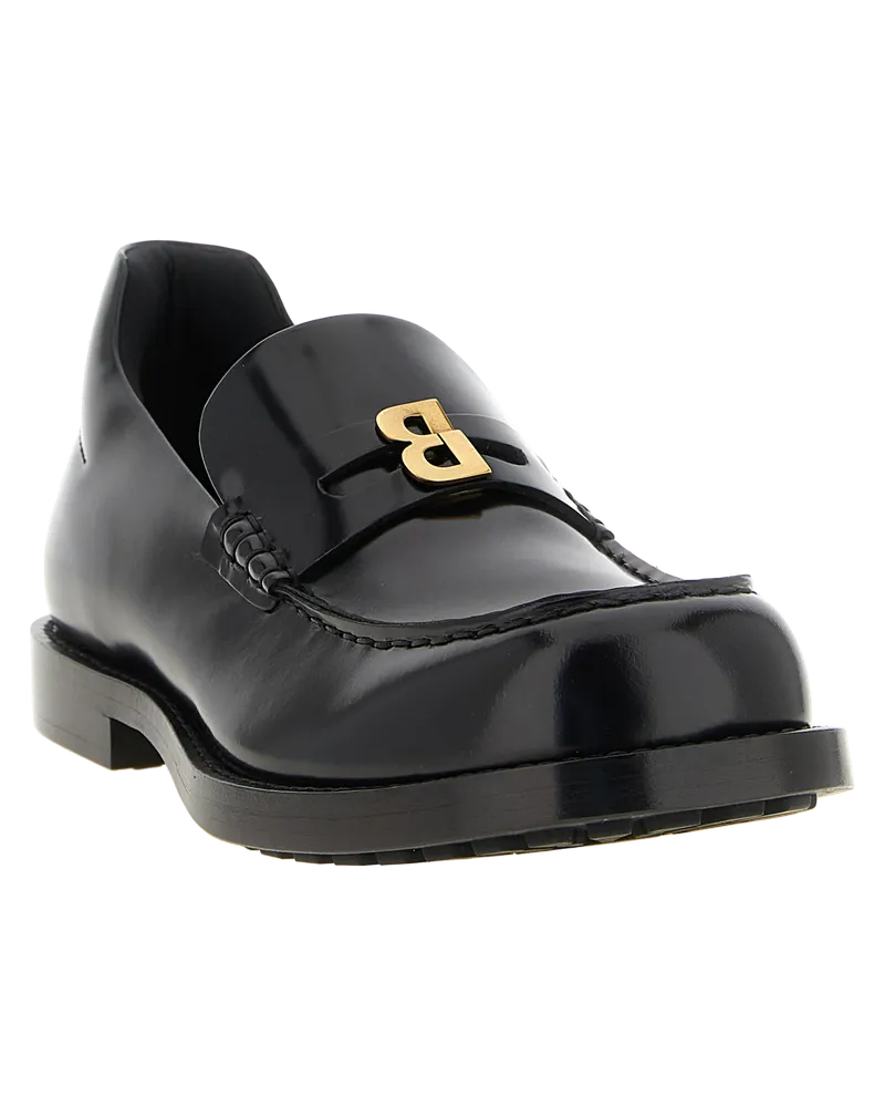 Balenciaga Calfskin Slip-On Loafer — Black Black