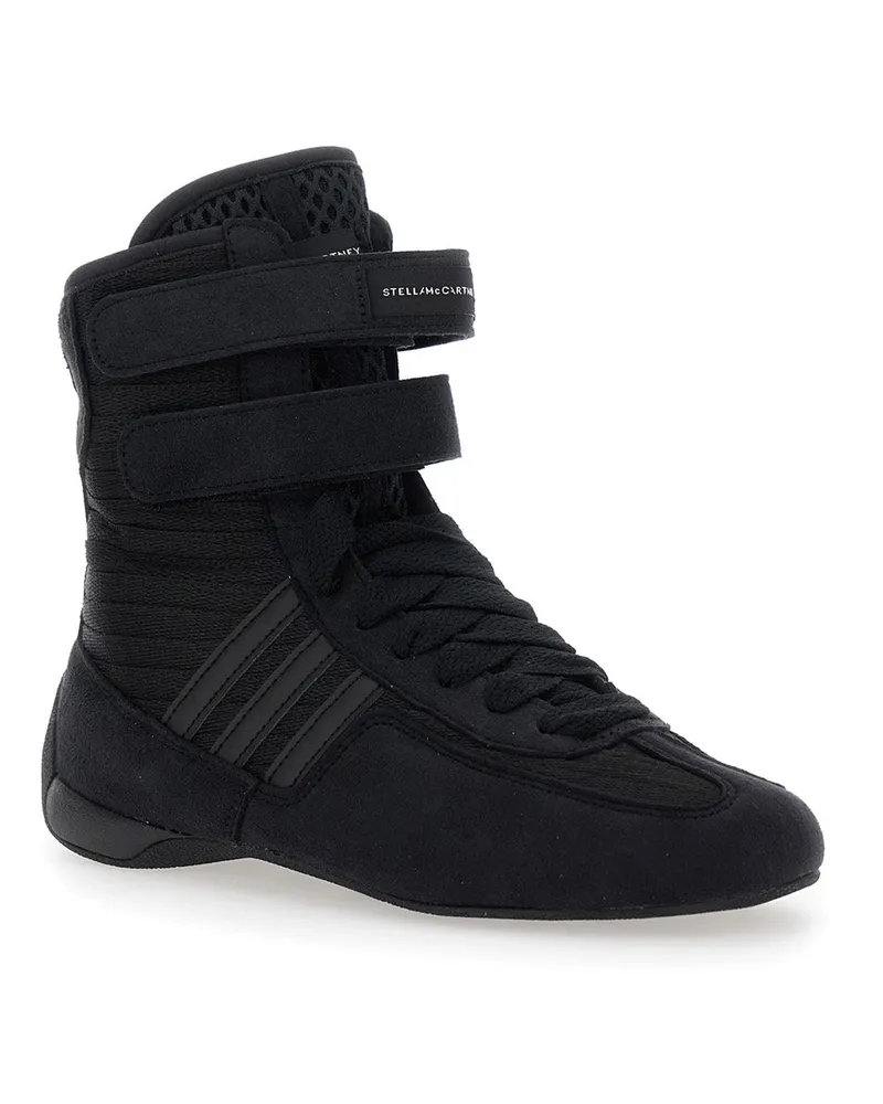 Stella McCartney Women's Black Sneakers With Strap Closure And Logo Detail Trainers Black