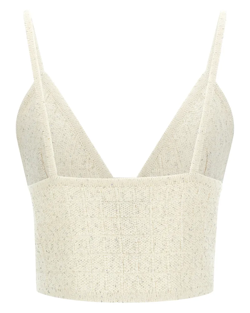Alessandra Rich Women's White Polyester Tank Tops White