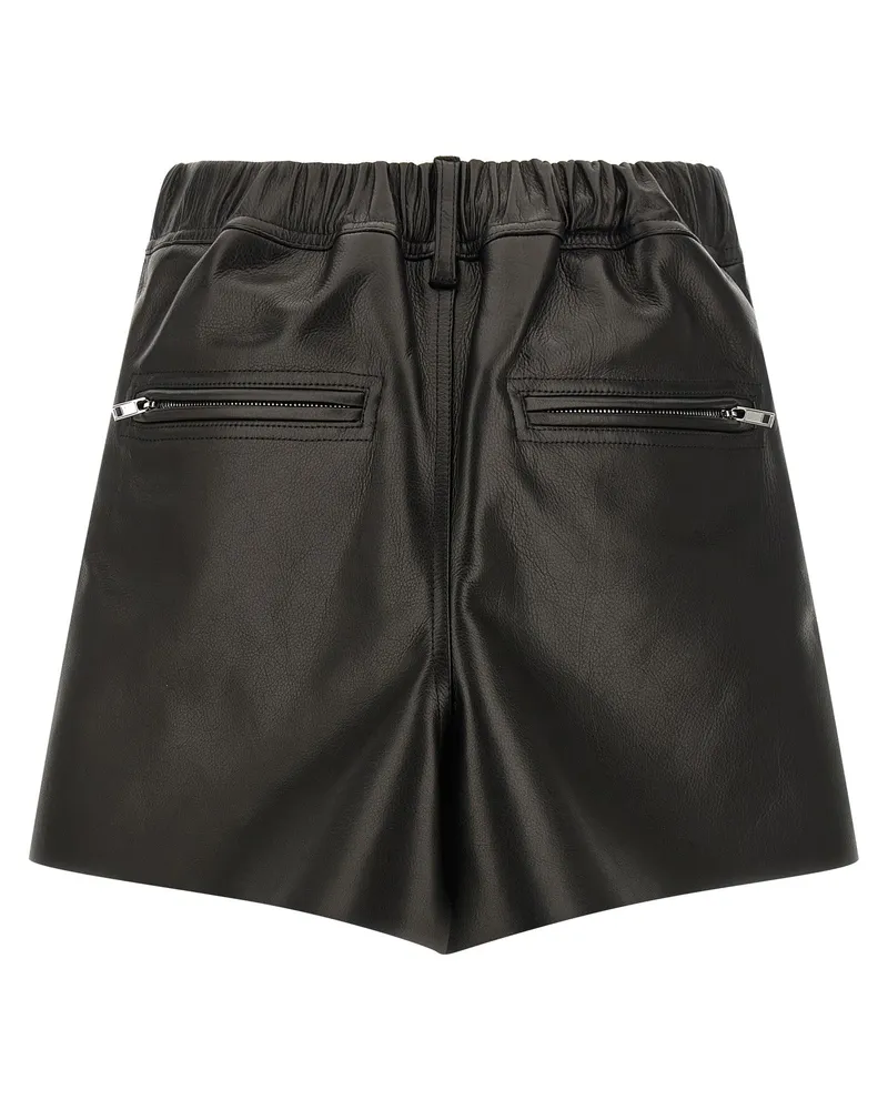 Rick Owens Women's Black Calfskin Long Skirt Black