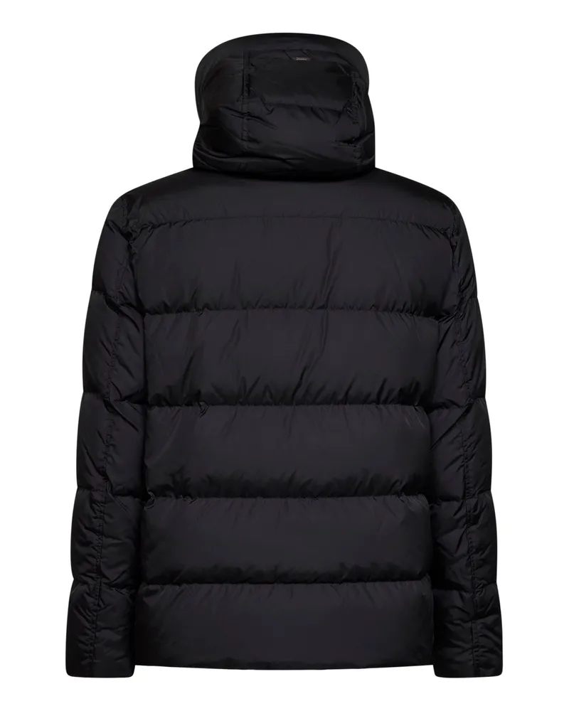 Herno Men's Bomber Jacket Chamonix Nylon Black Polyamide Padded & Down Black