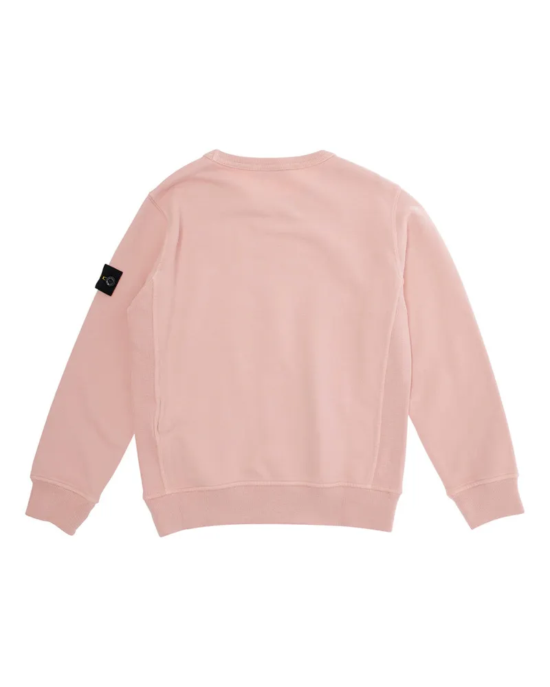 Stone Island Logo-Patch Crewneck Sweatshirt — Pink Pink