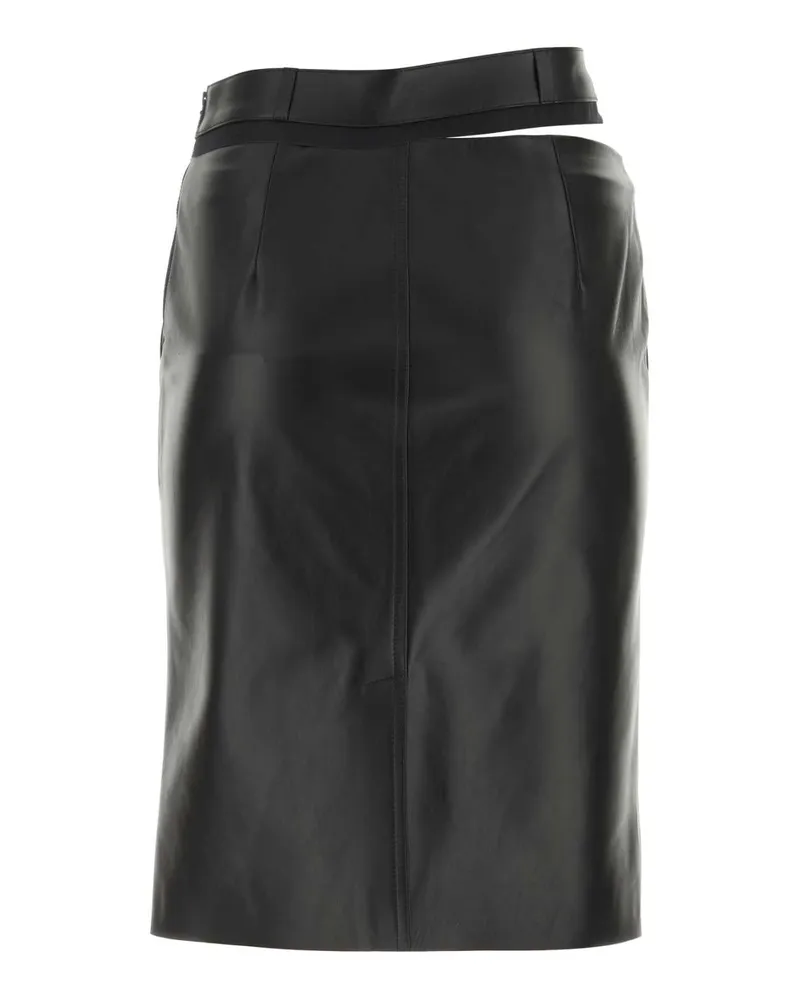 Fendi Women's Black Leather Skirt Nero Exterior: Calf Lining: Fabric Gonne Black