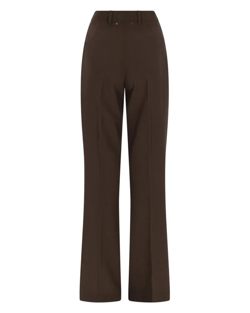 Golden Goose Virgin Wool Tailored Trousers — Brown Brown
