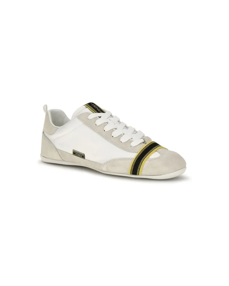 Fendi Men's Gray Fabric Athletic Sneakers Gray
