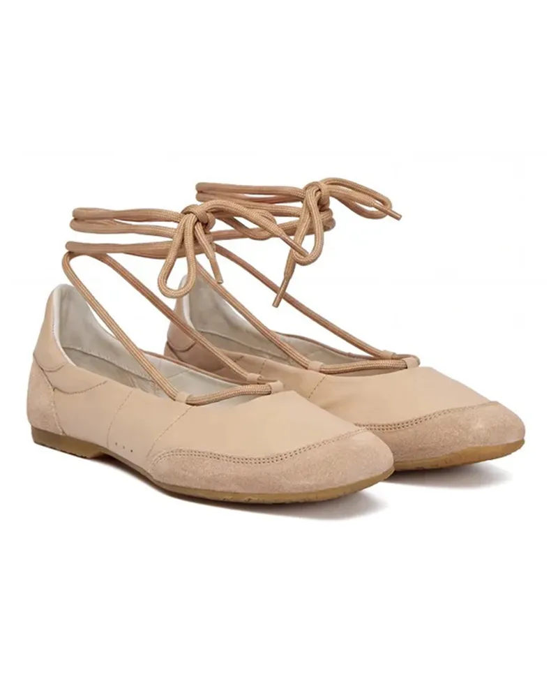 Patrizia Pepe Women's Ballerina Dancing Skin Warm Shoe Beige