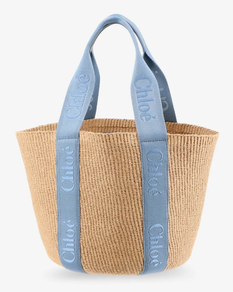 Chloé Women's Shoulder Bag Woody Raffia Beige Beige