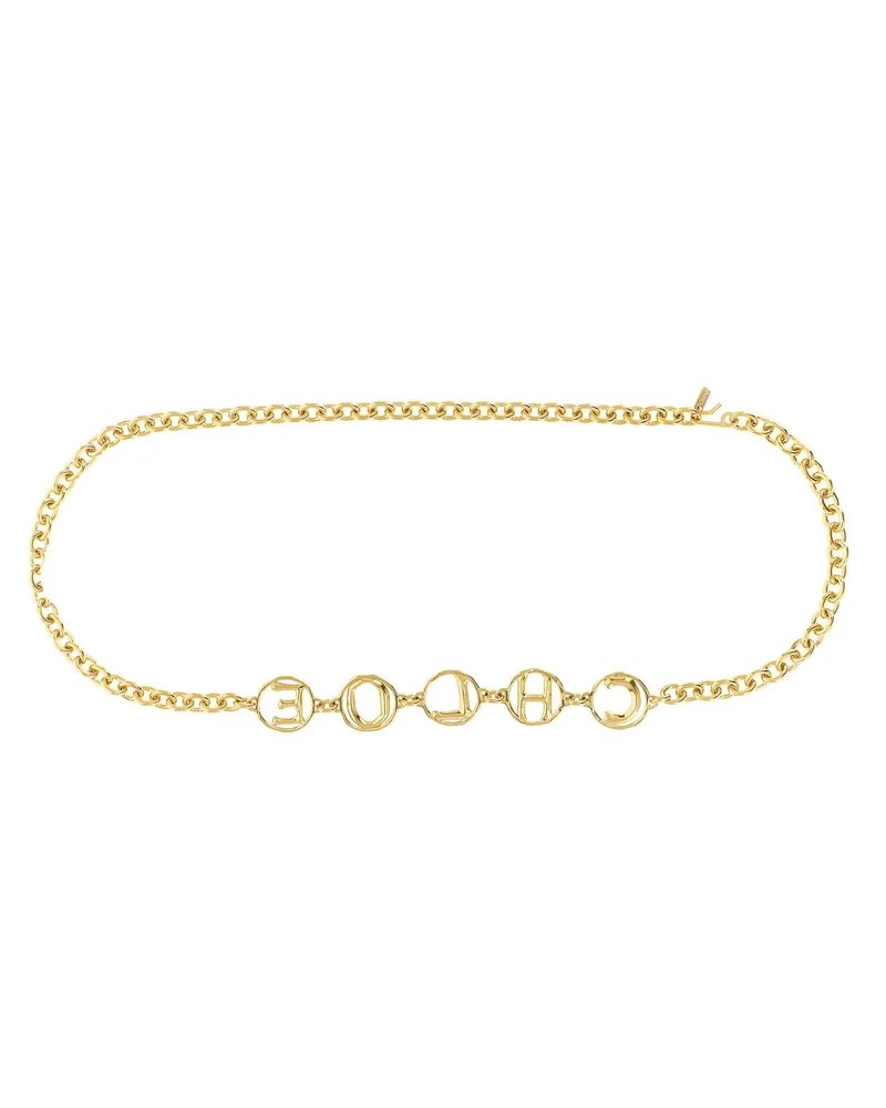 Chloé Script Belt — Gold Gold