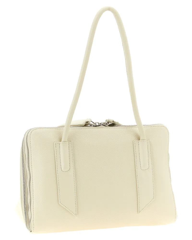 ATTICO Calfskin Leather Shoulder Bag — White White
