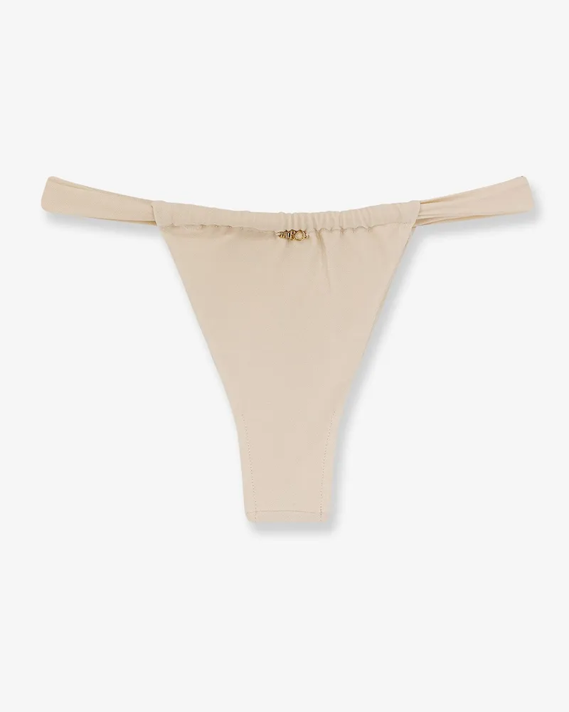 Pat Bo Women Lycra Bikini Bottom Beige Polyamide Swimwear Sea Clothing Beige