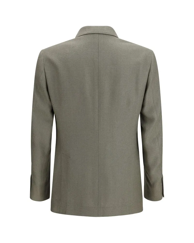 Brunello Cucinelli Men's Bicolor Silk Coat Clothing Brown