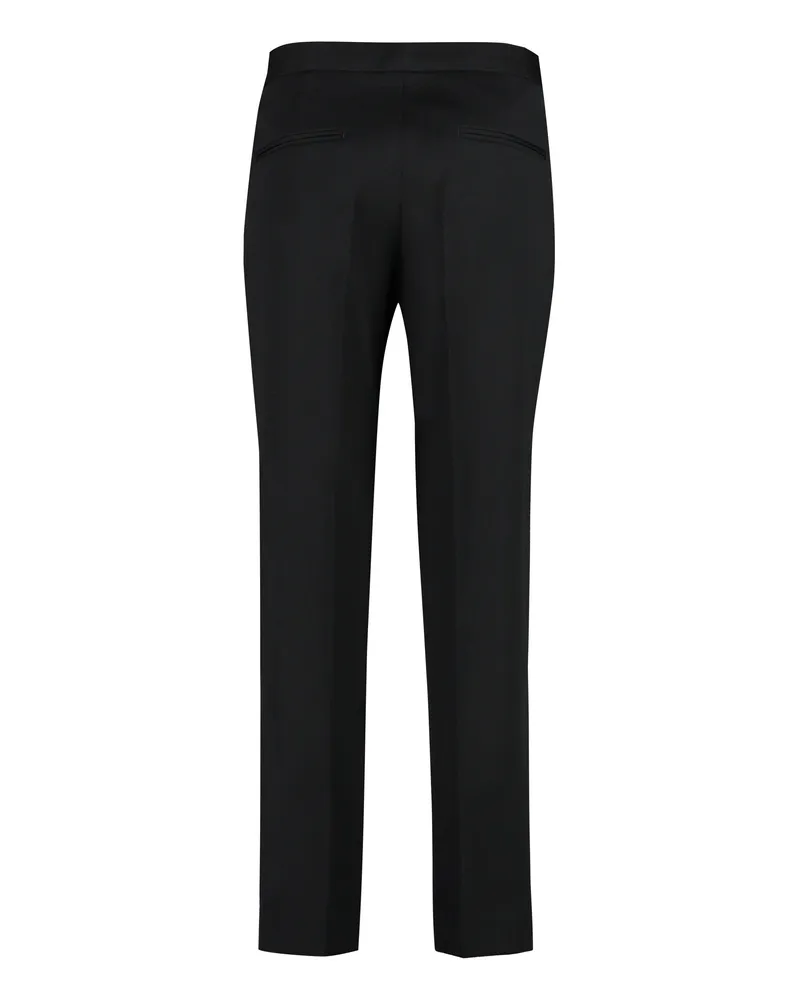 Jil Sander Women's Wool Cropped Trousers Black Virgin Black