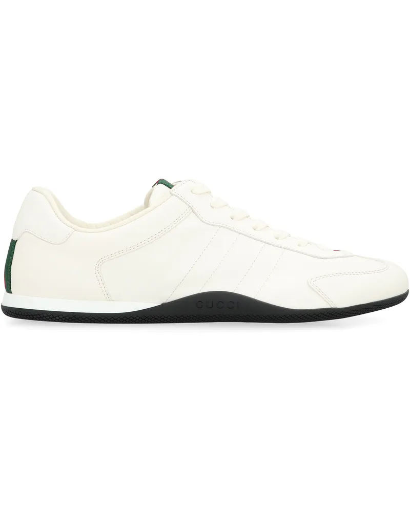 Gucci Mens Sneakers Shift White Calf Skin Trainers White