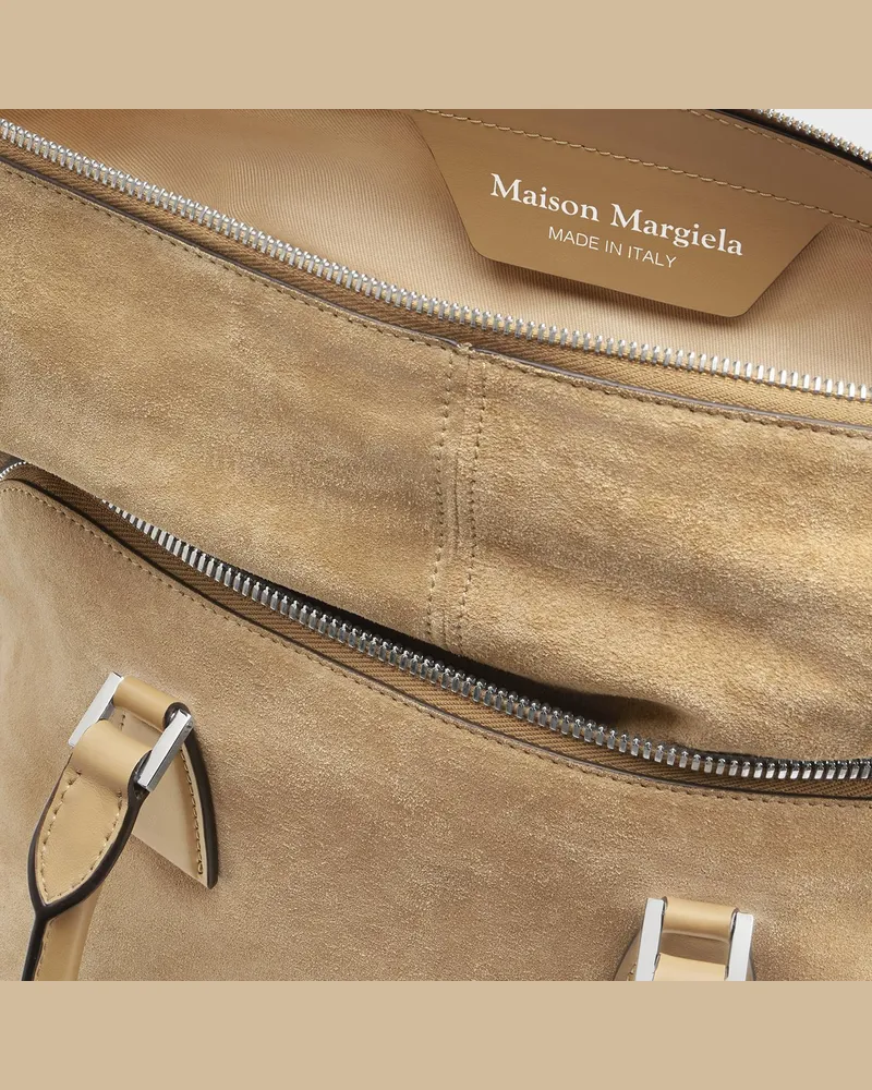 Maison Margiela Women's Soft Medium Leather Handbag Beige Handbags Hand Bags Beige