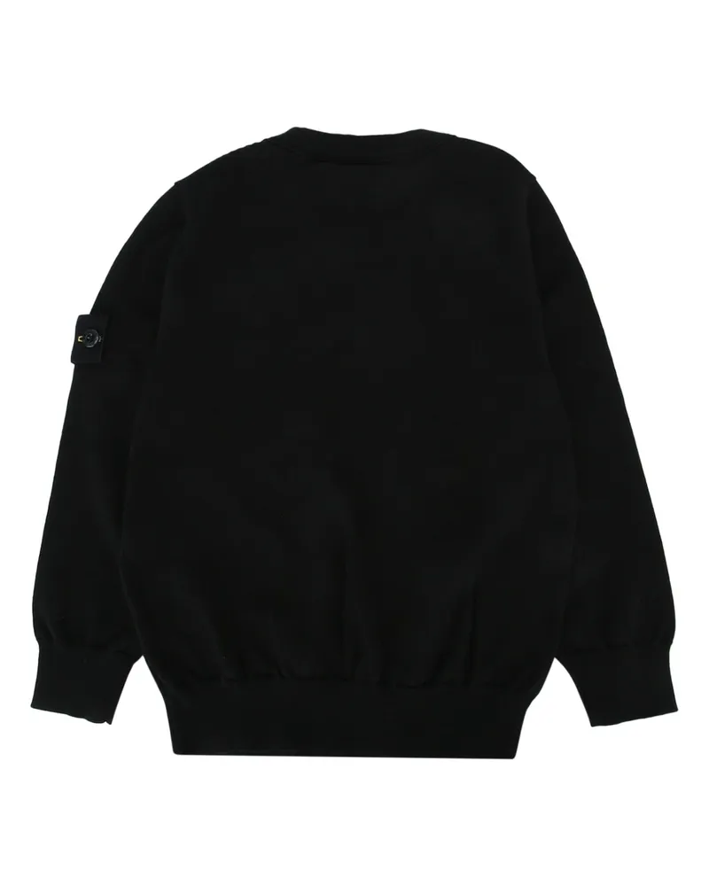 Stone Island Boys' Crew Neck Black Capo: Cotone Maglieria Sweater Black