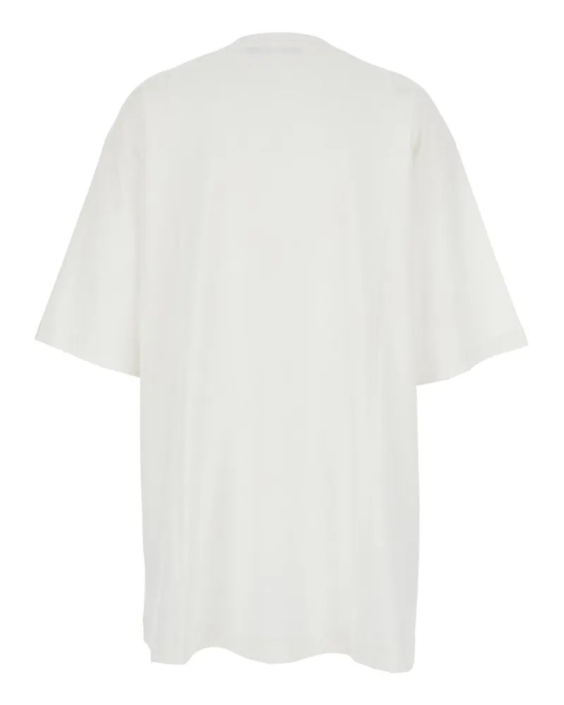 Dolce & Gabbana Women's White Cotton Crew Neck T-Shirt With Print T-Shirts & Jerseys White