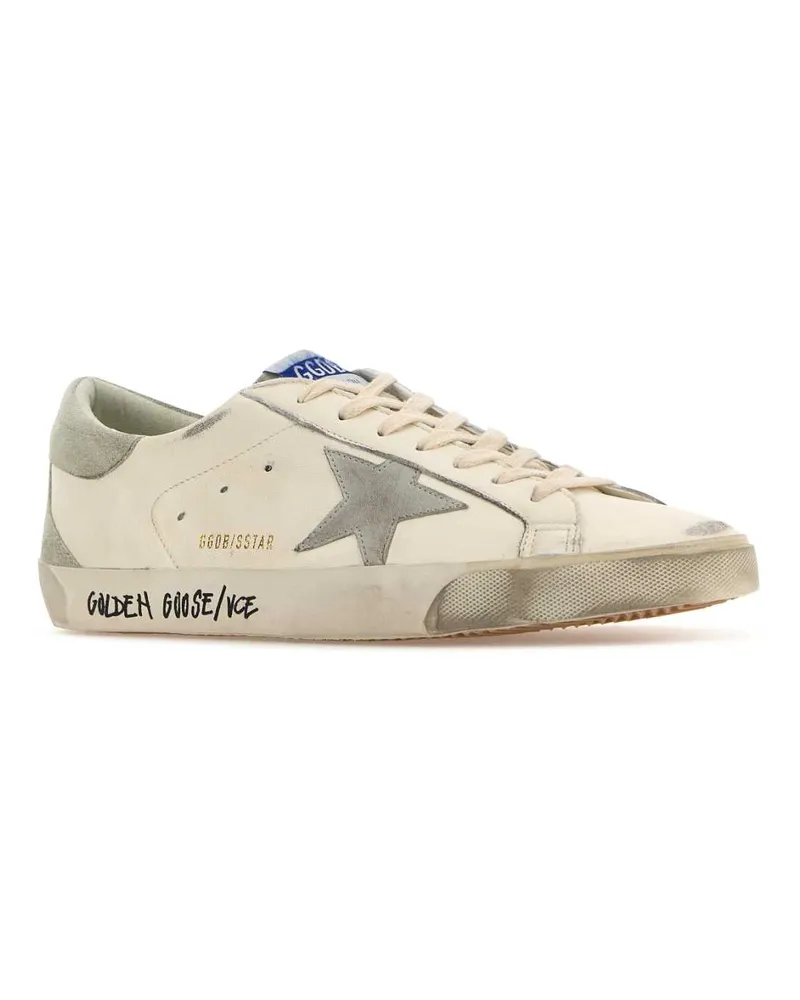 Golden Goose Leather Low-Top Sneakers — White White
