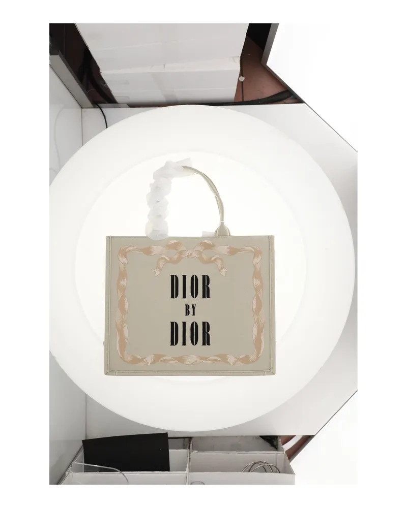 Dior Women's Tote Bag Beige-Multicolour Cotton Shoulder Beige/multicolour Beige
