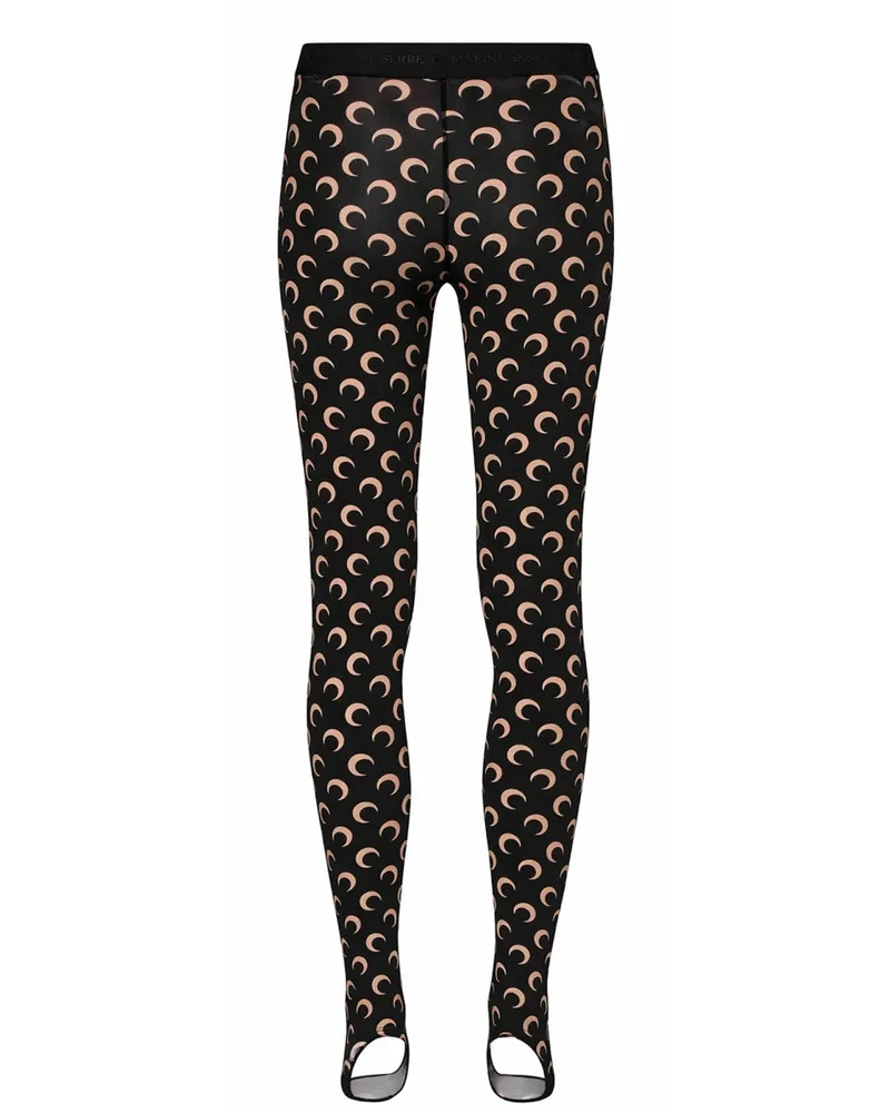 Marine Serre Polyamide Elastane Leggings — Black Black