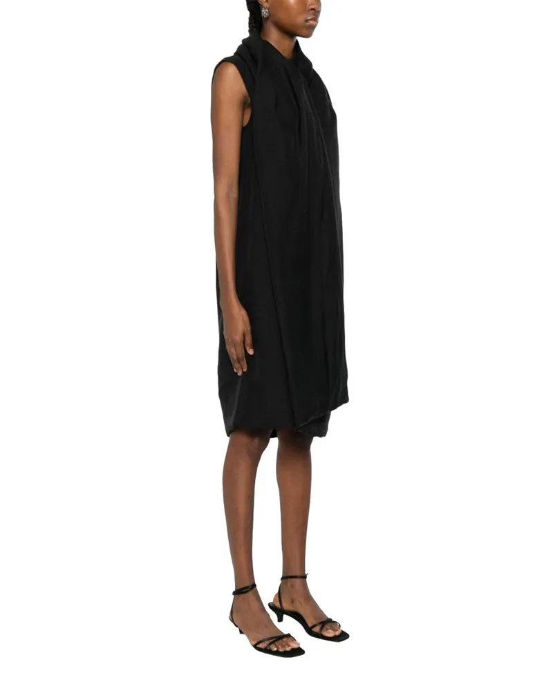 Totême Scarf Midi Dress — Black Black