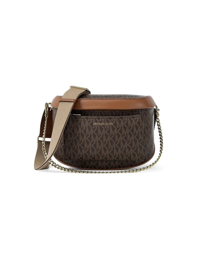 Michael Kors Women's Sling Pack Brown 89.coated Canvas Bags Polyester Other Brown