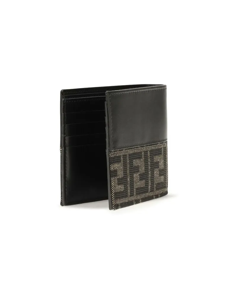 Fendi Men's Brown Calf Leather Bos Taurus Wallet Brown