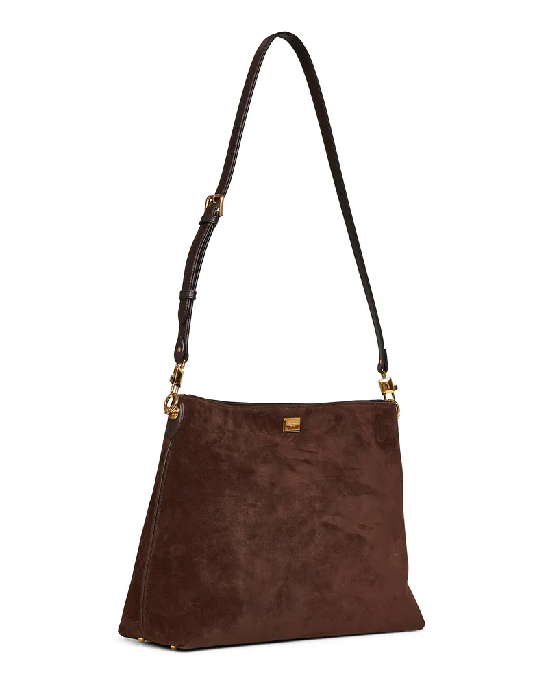 Dolce & Gabbana Women's Shoulder Bag Vittoria Brown Calf Leather Brown