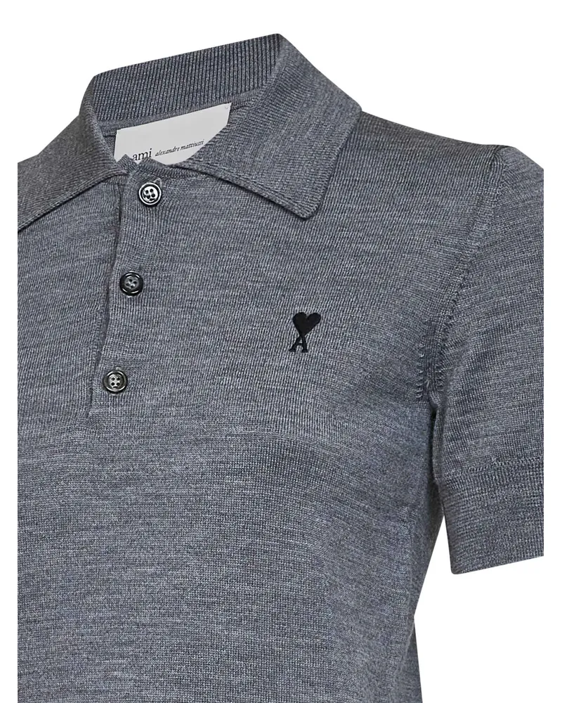 AMI Paris Polo Shirt — Gray Gray