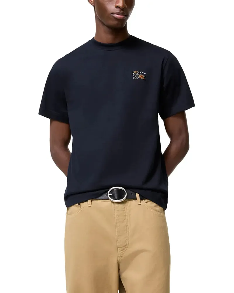 Burberry Check T-Shirt — Navy Navy