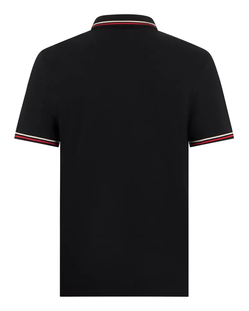 Valentino Garavani Men's Polo Shirt Black Cotton T-shirts And Polos Black
