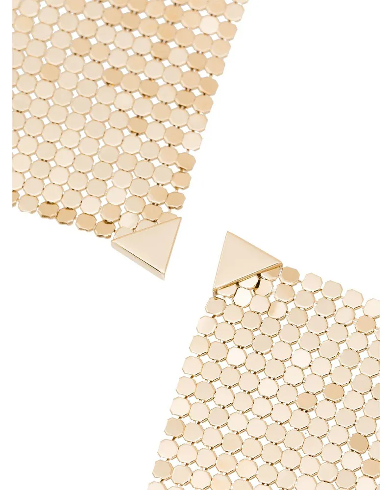 Paco Rabanne Women's Earrings Wire Mesh Gold Brass Gold