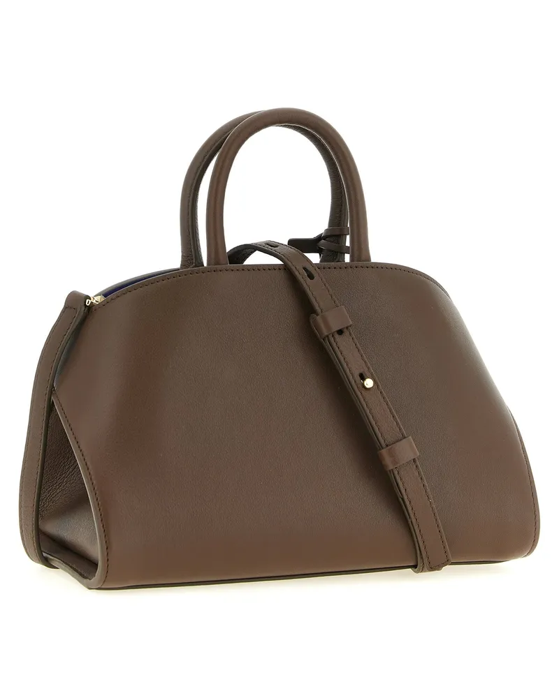 Ferragamo Calfskin Leather Top Handle Bag — Brown Brown