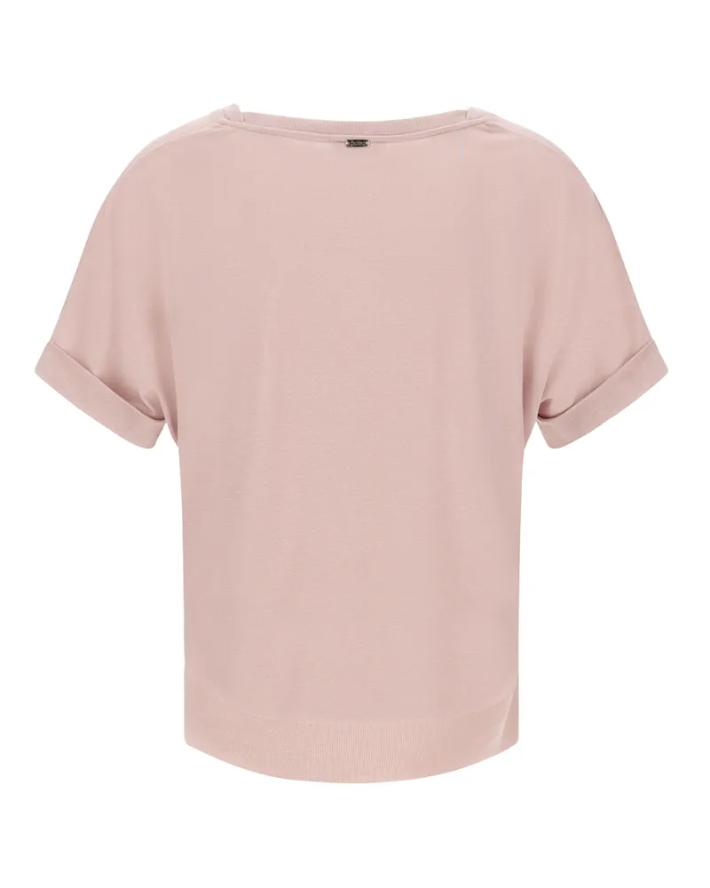 Herno Women T-Shirt Glam Knit Effect Face Powder T-Shirts & Jerseys Pink