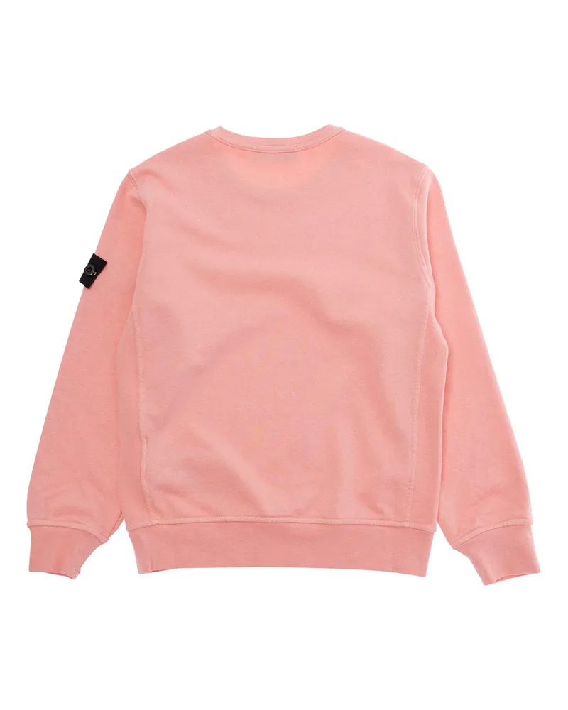 Stone Island Boys' Kids Crewneck Sweatshirt Pink Cotton Hoods & Sweatshirts Pink