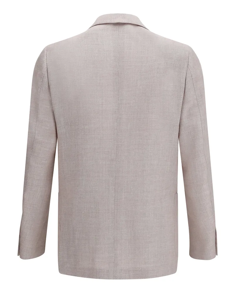 LARDINI Men's Roma Blazer 710 Fleece Wool; Linen Blazers E Vests Beige