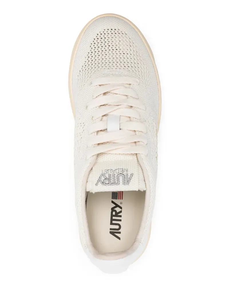 AUTRY Women's Logo-Patch Open-Knit Sneakers Ss26 W White